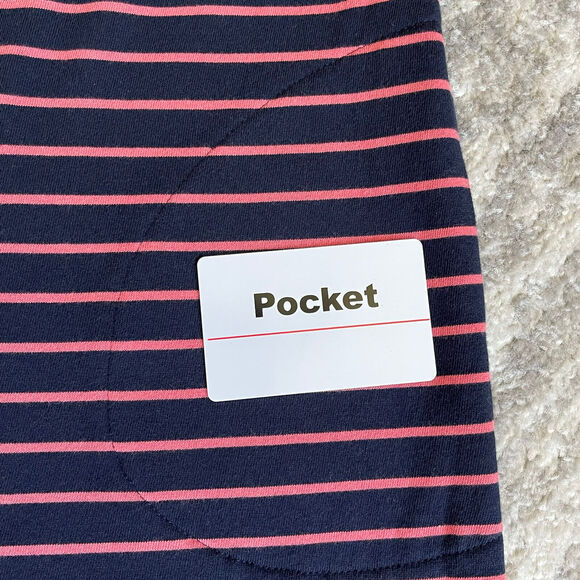 J.Jill Turtleneck Sweater Dress Women Size‎ M Purple Stripe Pockets Stretch - Picture 12 of 12